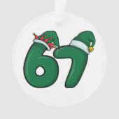 Ornement de Noël du Père Noël 67 Elfes (devant)