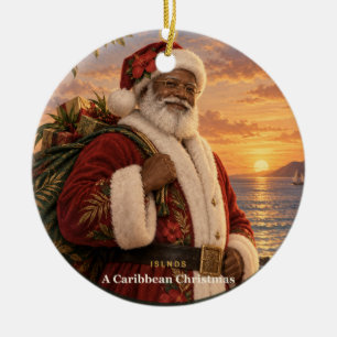 Ornement de Noël du Père Noël des Caraïbes Couch