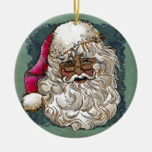 Ornement de Noël du Père Noël noir