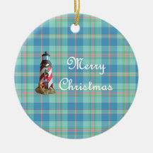 Ornement de Noël du phare côtier