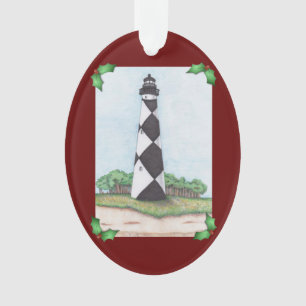Ornement de Noël du phare de Cape Lookout