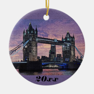 Ornement de Noël du pont de la Tour de Londres