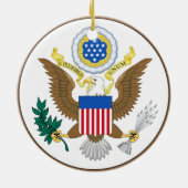 Ornement de Noël du sceau d'état du Wisconsin (Dos)