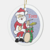 Ornement de Noël du tambour père Noël (Gauche)