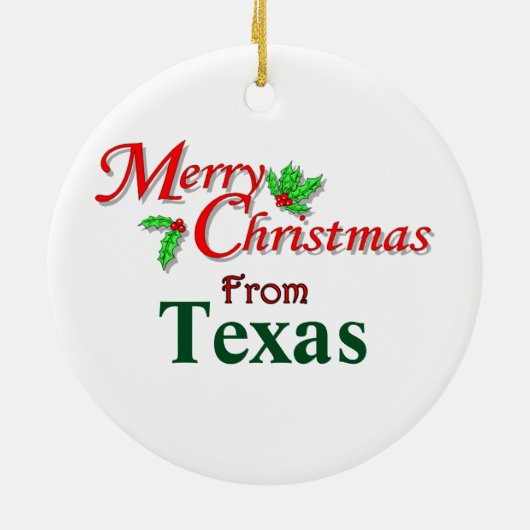 Ornement de Noël du Texas (Dos)