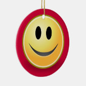 Ornement de Noël du visage (rouge) (Droite)