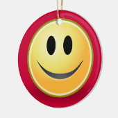 Ornement de Noël du visage (rouge) (Gauche)