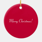Ornement de Noël du visage (rouge) (Dos)