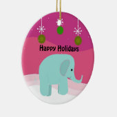 Ornement de Noël Eléphant Bleu (Droite)