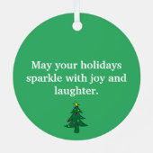 Ornement de Noël Eléphant Personnalisé (Verso)