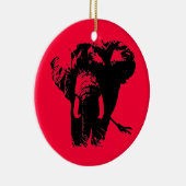 Ornement de Noël Eléphant Pop Rouge (Droite)