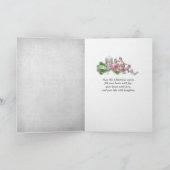 Ornement de Noël en argent avec carte de flocons d (Intérieur)