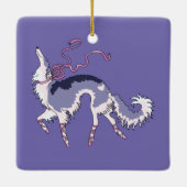 Ornement de Noël en ballet Borzoi (Dos)