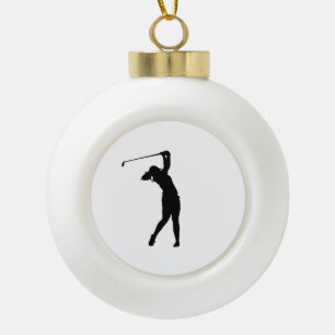 Ornement de Noël en céramique Boule silhouette de