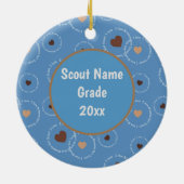 Ornement de Noël en céramique Brownie Scout (Dos)