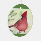 Ornement de Noël en céramique cardinale (Droite)