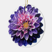 Ornement de Noël en céramique Dahlia (Gauche)