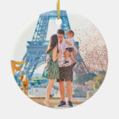 Ornement de Noël en céramique de flocon d'or (Dos)