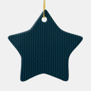 Ornement de Noël en étoile de glam raffiné, bleu f