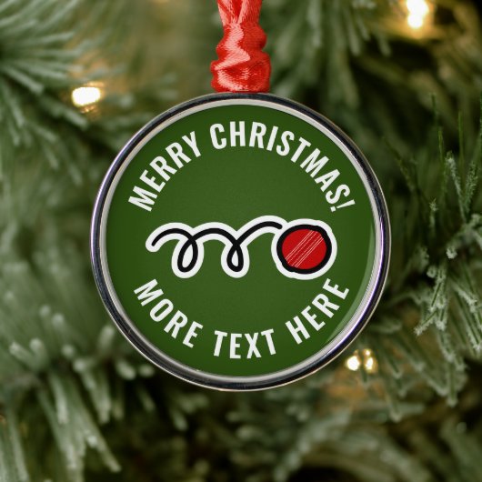 Ornement de Noël en forme de balle de cricket pers (Arbre)