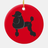 Ornement de Noël en forme de caniche noir (Dos)
