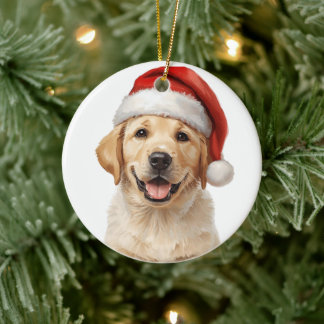 Ornement de Noël en forme de chiot Golden Retrieve