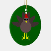 Ornement de Noël en forme de dindon mignon (Droite)