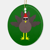 Ornement de Noël en forme de dindon mignon (Gauche)