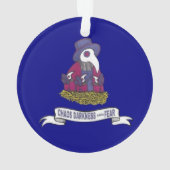 Ornement de Noël en Metairie foncée (dos)