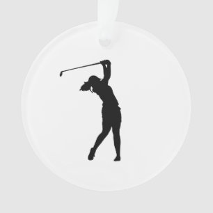 Ornement de Noël en silhouette de golf pour les am