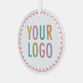 Ornement de Noël en verre avec logo personnalisé (Avant gauche)