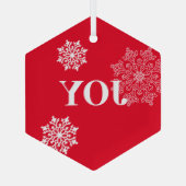 Ornement de Noël en verre-JOY (Verso)