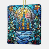 Ornement de Noël en verre tendu (Gauche)