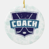 Ornement de Noël, entraîneur de hockey (Dos)