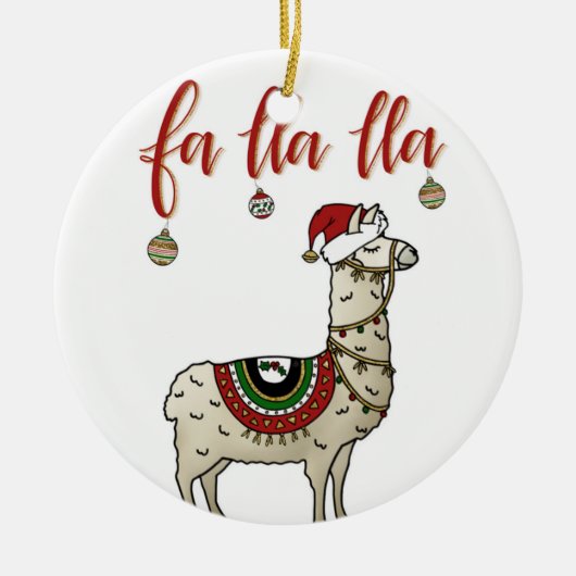 Ornement de Noël Fa Lla Llama (Devant)