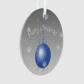 Ornement de Noël fantaisie bleue (devant)