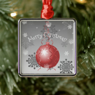 Ornement de Noël fantaisie rouge