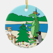 Ornement de Noël fantaisiste de plage (Devant)