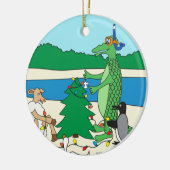 Ornement de Noël fantaisiste de plage (Gauche)