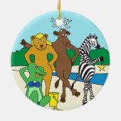 Ornement de Noël fantaisiste de plage (Dos)