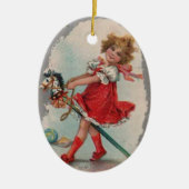 Ornement de Noël féminin et primé (Devant)