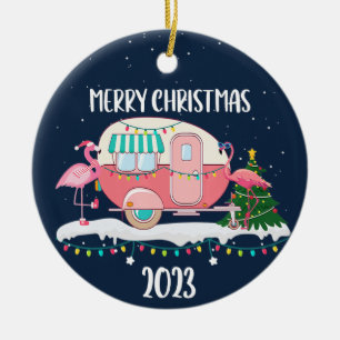 Ornement de Noël Flamant rose Camper 2023