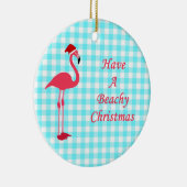 Ornement de Noël Flamant rose plage (Droite)