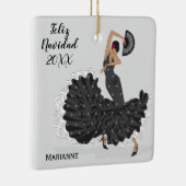 Ornement de Noël Flamenco personnalisé (Droite)