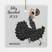 Ornement de Noël Flamenco personnalisé (Dos)