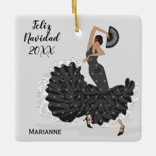 Ornement de Noël Flamenco personnalisé