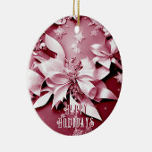 Ornement de Noël Floral Rouge (Droite)