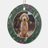 Ornement de Noël Floral Vert (Gauche)