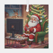 Ornement de Noël gamer Santa (Verso)