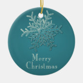 Ornement de Noël gravé dans le flocon de neige (Devant)